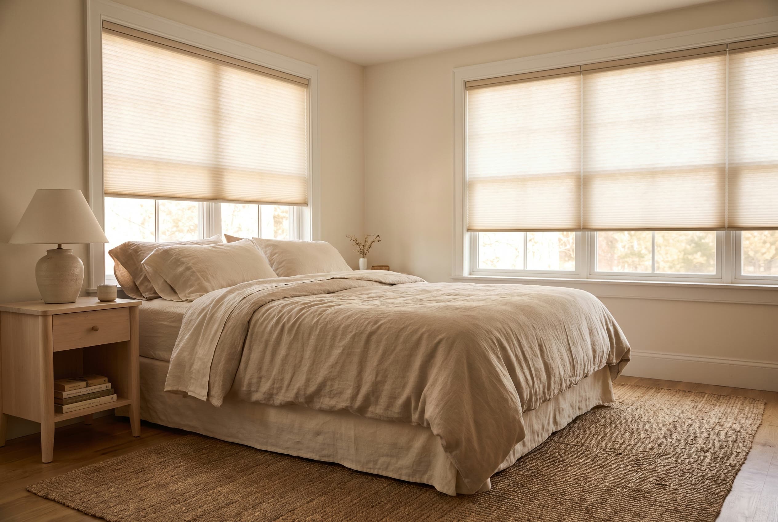 Hunter Douglas Shades in a New England home