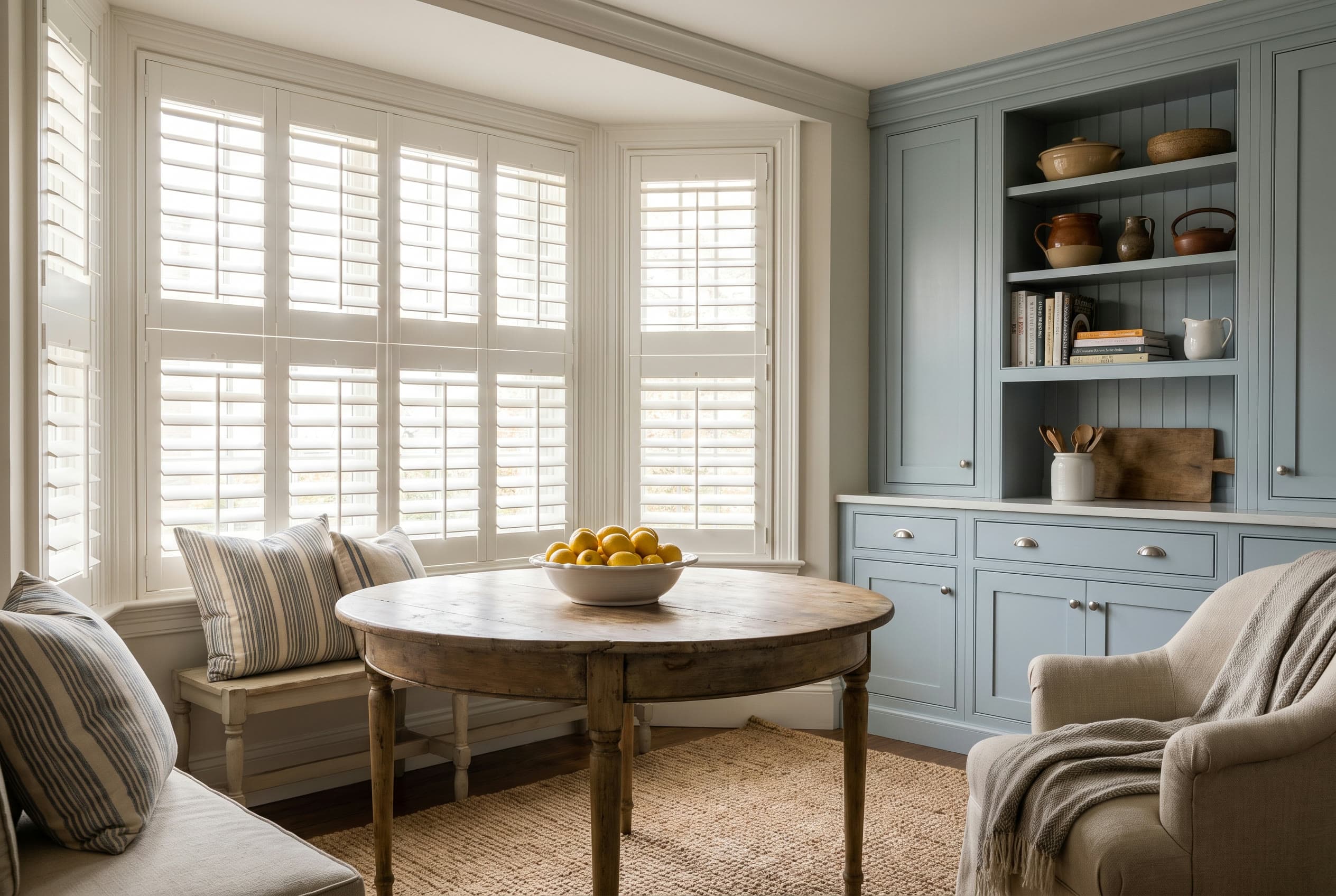 Custom Hunter Douglas shutters by Window Fantasies