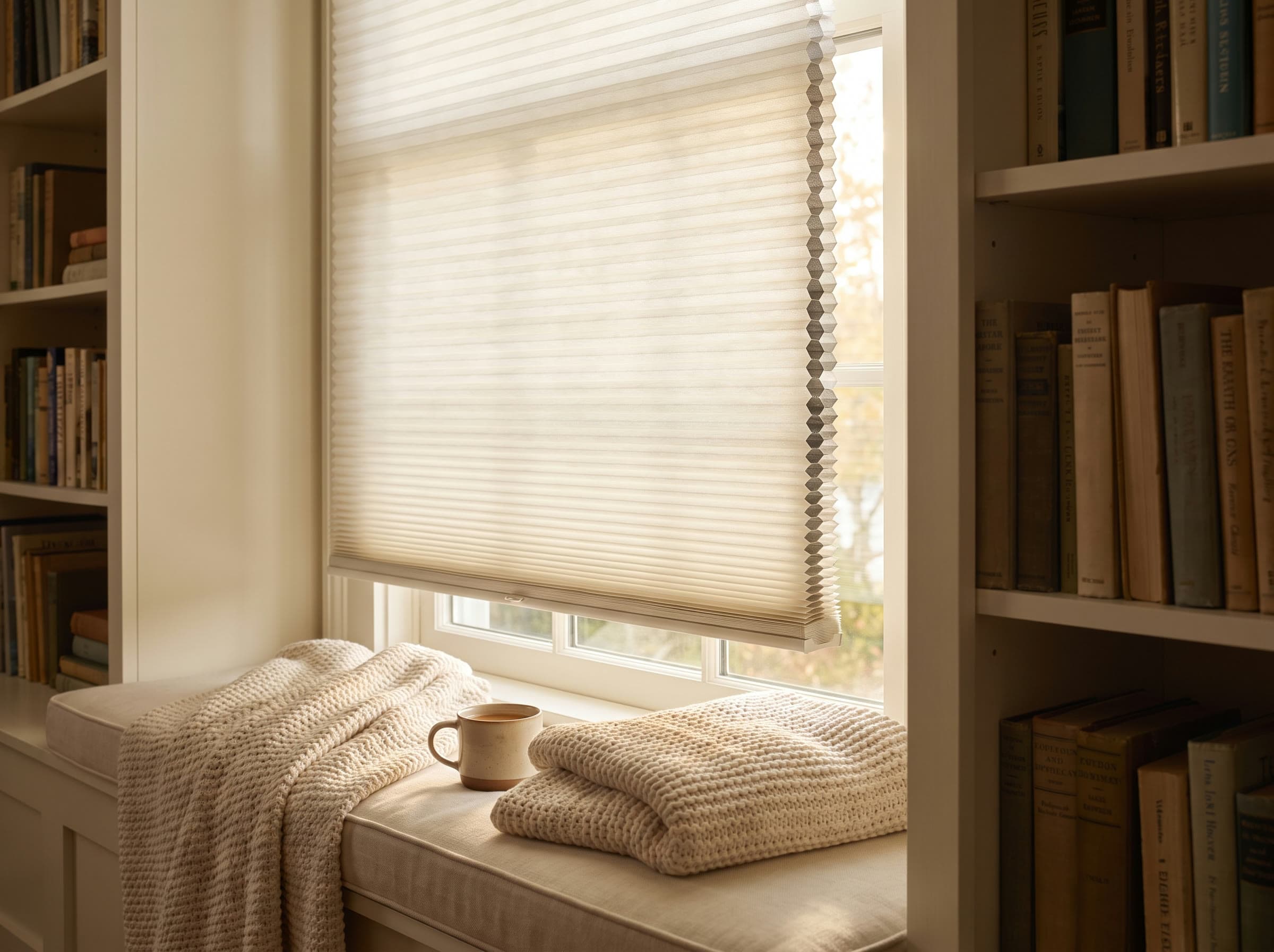 Hunter Douglas Duette Honeycomb installed in a New England home