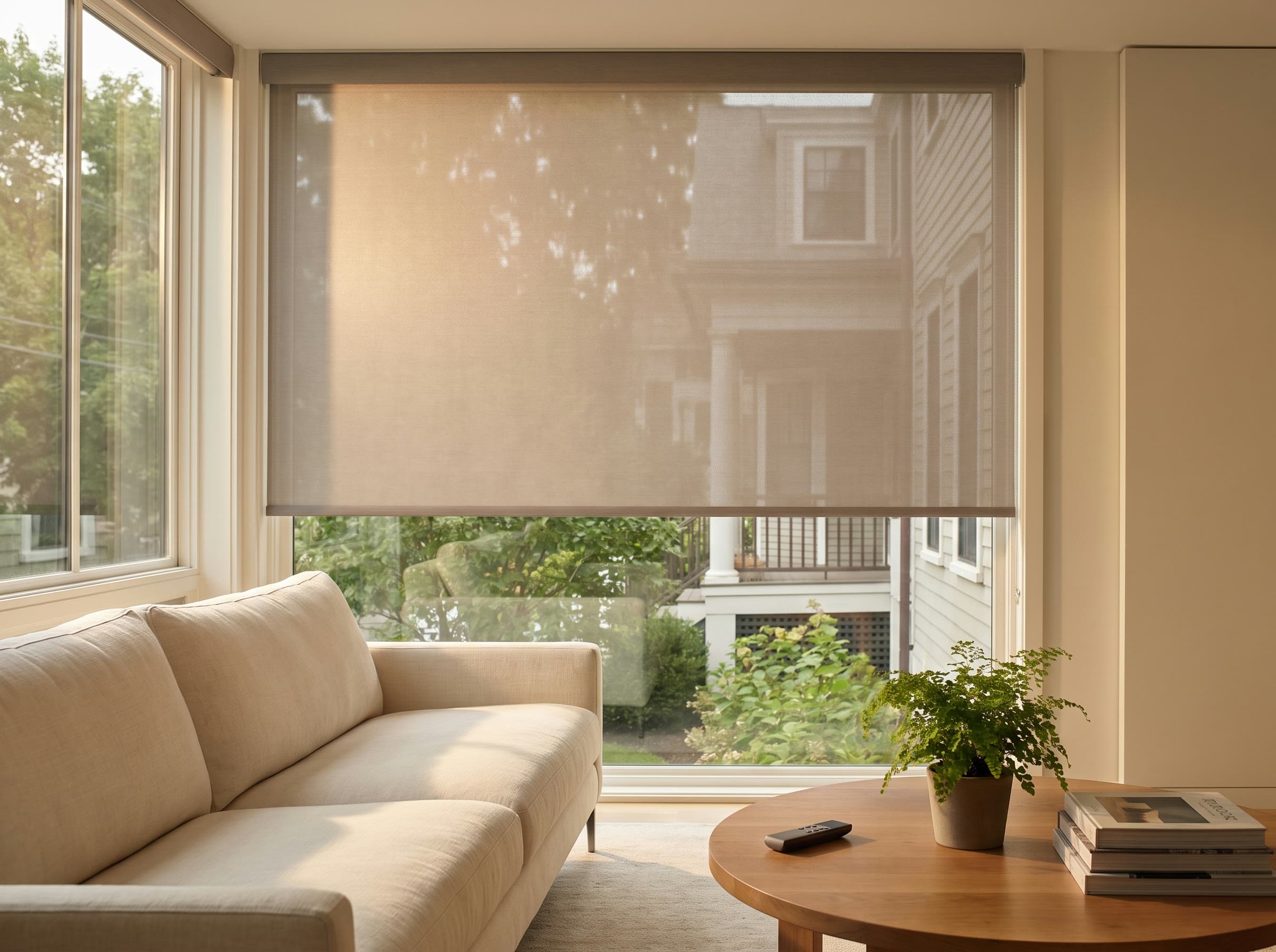 Hunter Douglas PowerView Motorization installed in a New England home