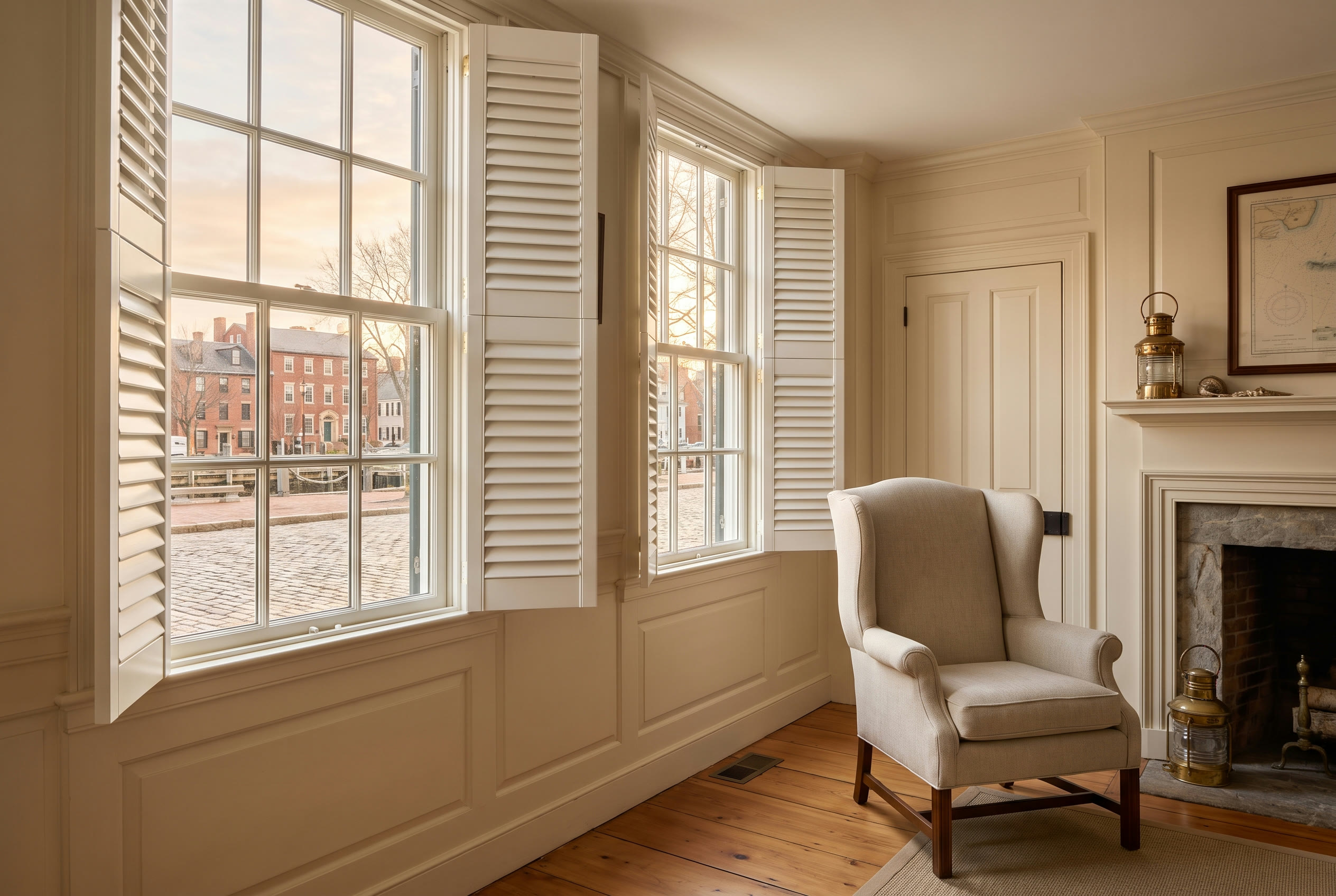 A Newburyport, MA home with Hunter Douglas window treatments